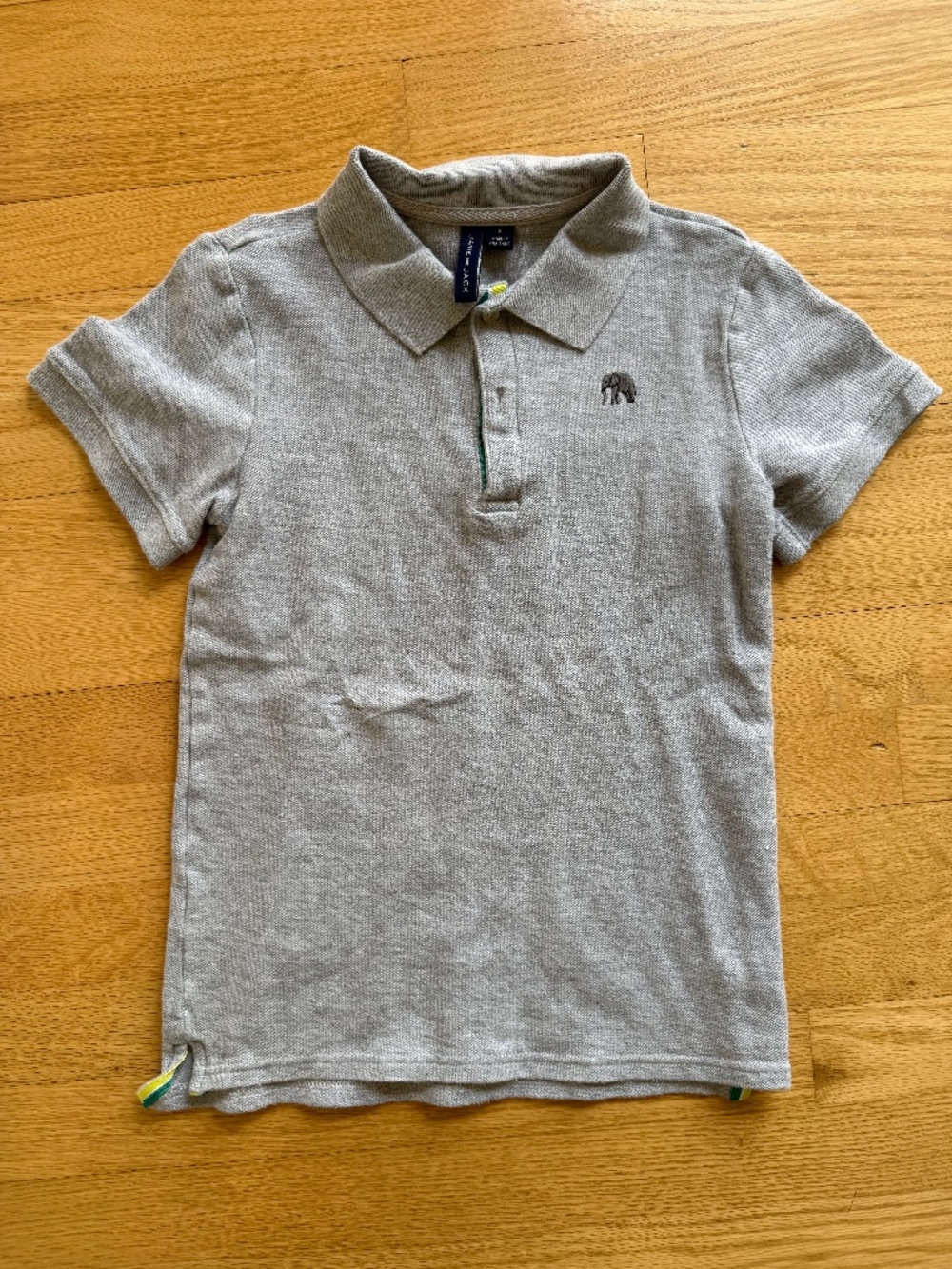 Janie and Jack Gray Polo Collared Short Sleeve Style Size 8 | 🐘